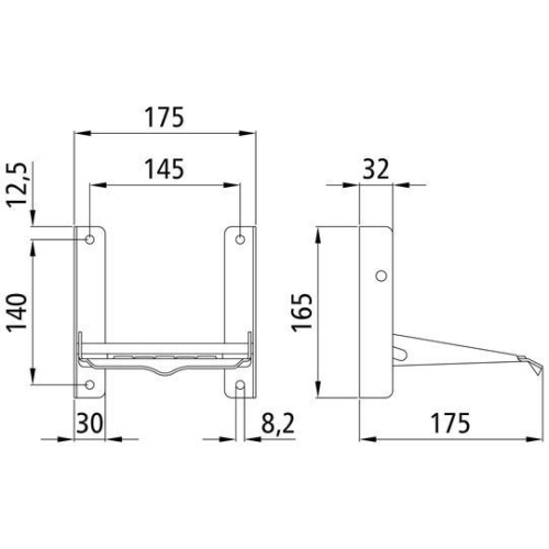 Klapptritt 116, ca. 163 x 150 mm (B x T), verzinkt Suer 215131373