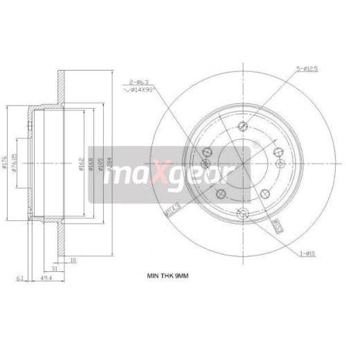 MAXGEAR Bremsscheibe 19-2382