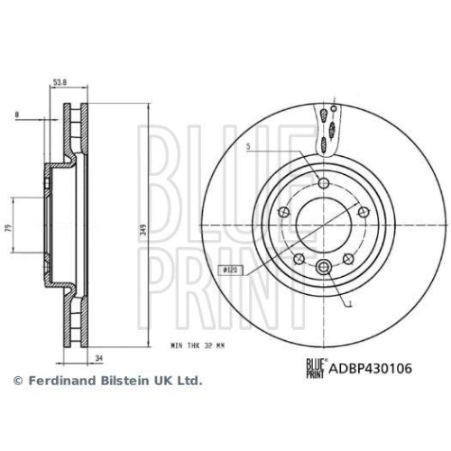 BLUE PRINT Bremsscheibe ADBP430106