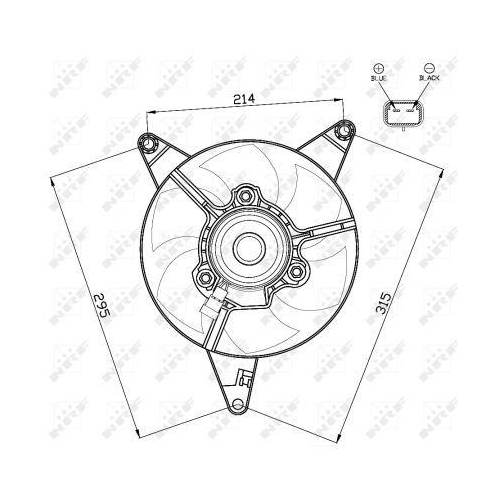 NRF L&uuml;fter, Motork&uuml;hlung 47498