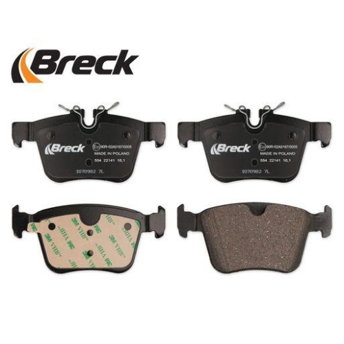 BRECK Bremsbelagsatz, Scheibenbremse 22141 00 554 00