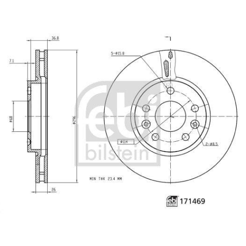 FEBI BILSTEIN Bremsscheibe 171469