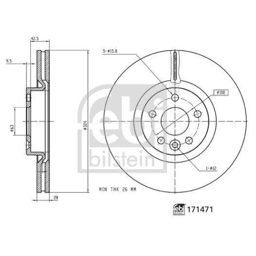 FEBI BILSTEIN Bremsscheibe 171471