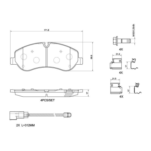 BREMBO Bremsbelagsatz, Scheibenbremse BEYOND LINE - Greenance P 24 152G