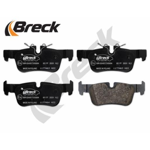 BRECK Bremsbelagsatz, Scheibenbremse 25331 00 651 00