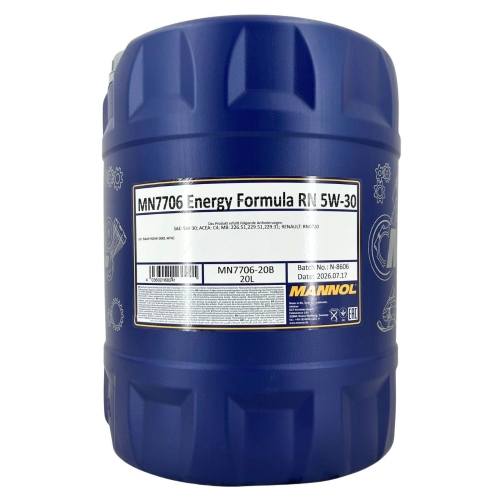 Motor&ouml;l Motoren&ouml;l Mannol Energy Formula RN 5W-30 20 Liter Kanister MN7706-20