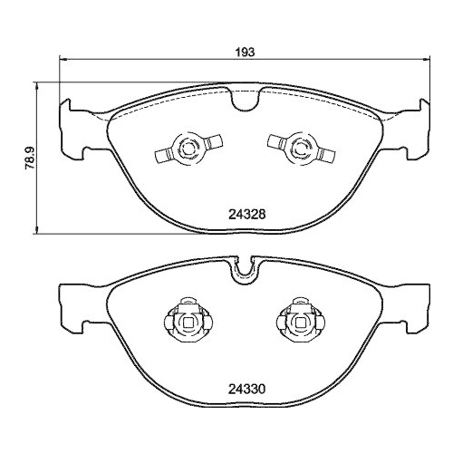 HELLA Bremsbelagsatz, Scheibenbremse 8DB 355 012-521