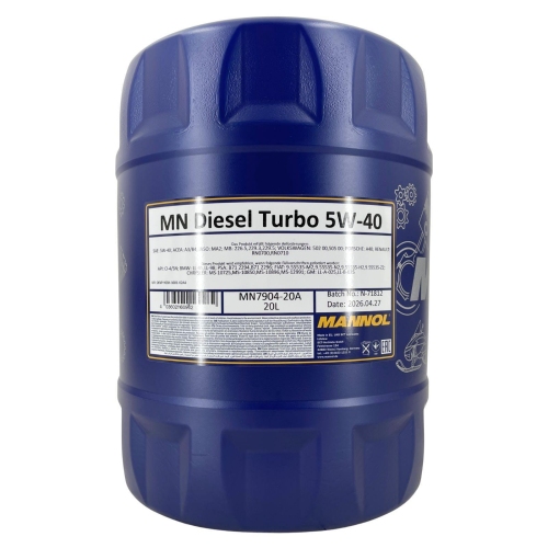 Motor&ouml;l Motoren&ouml;l Mannol Diesel Turbo 5W-40 20 Liter Kanister MN7904-20