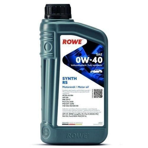 Motoröl ROWE Hightec Synt RS 0W-40 API SN MB229.5 PSA B71 2296 VW502/505 7 Liter