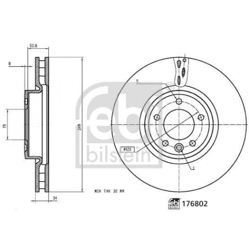 FEBI BILSTEIN Bremsscheibe 176802