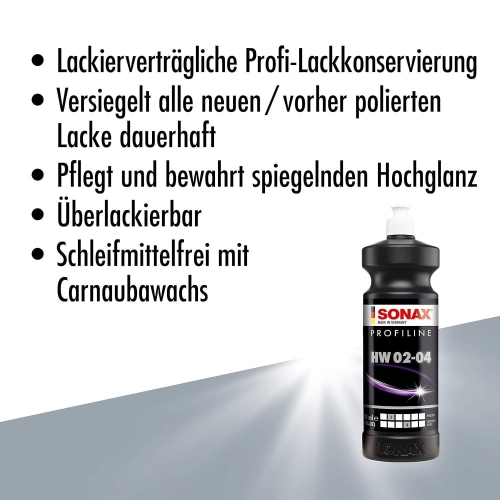 Sonax Profiline Hartwachs HW 02-04 1 Liter Lackversiegelung Autopolitur 02803000