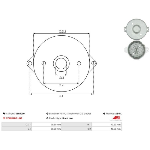 AS-PL Starterdeckel, Vergaser AS SBR6009