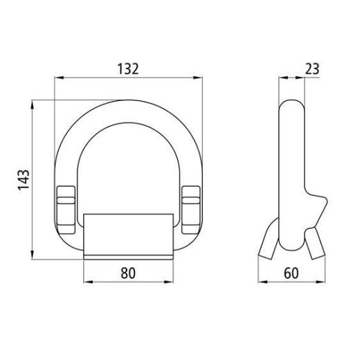 Zurr&ouml;se, verzinkt, ohne Anschwei&szlig;lasche Suer 295131711
