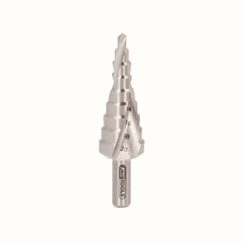 HSS Co 5 Stufenbohrer,Durchmesser 4-20mm, 9 Stufen KS TOOLS 330.2323