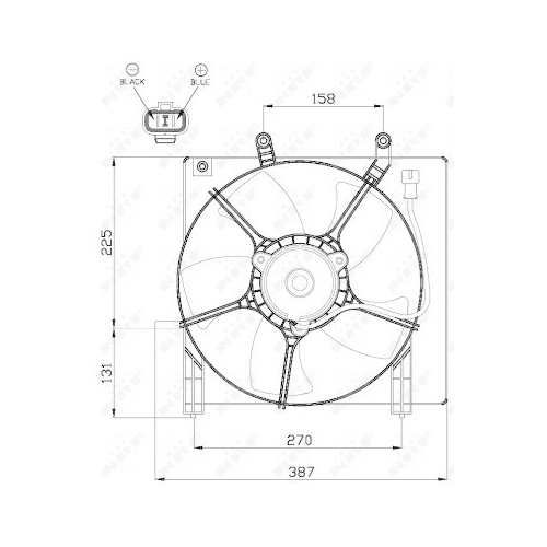 NRF L&uuml;fter, Motork&uuml;hlung 47487