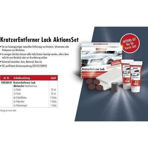 SONAX Aktionsset KratzerEntferner Lack 2 x 25 ml Schrammen aus Klarlack 03058410