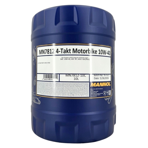 Motor&ouml;l Motoren&ouml;l Mannol 4-Takt Motorbike 10W-40 10 Liter Motorrad MN7812-10