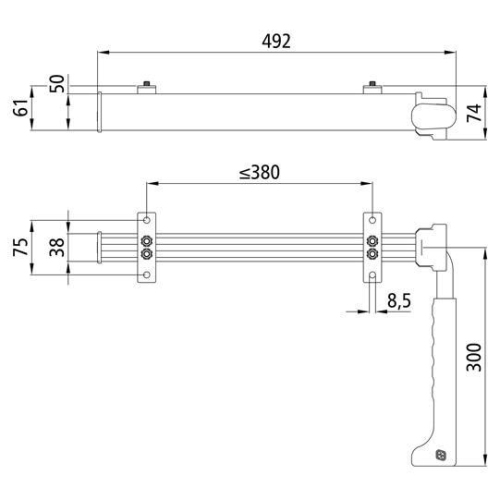 Suer T&uuml;rfeststeller, eloxiertes Aluminium, 215131959