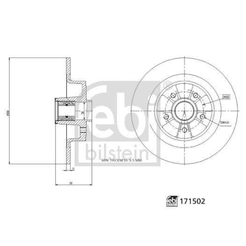 FEBI BILSTEIN Bremsscheibe 171502
