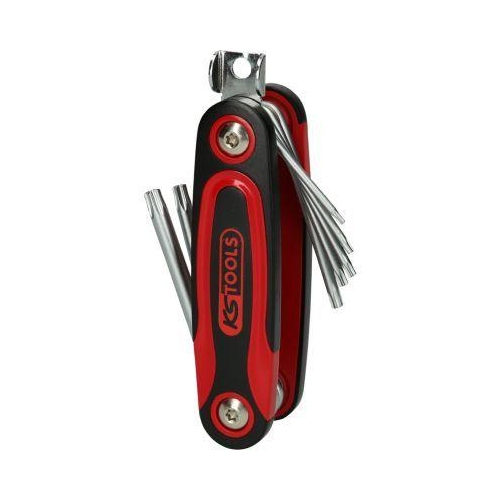 Torx-Winkelstiftschl&uuml;ssel-Klapphalter, Bohrung, 8-tlg KS TOOLS 158.3530