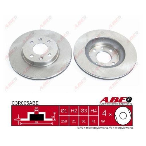 ABE Bremsscheibe C3R005ABE