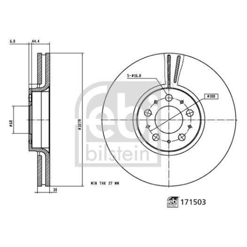 FEBI BILSTEIN Bremsscheibe 171503