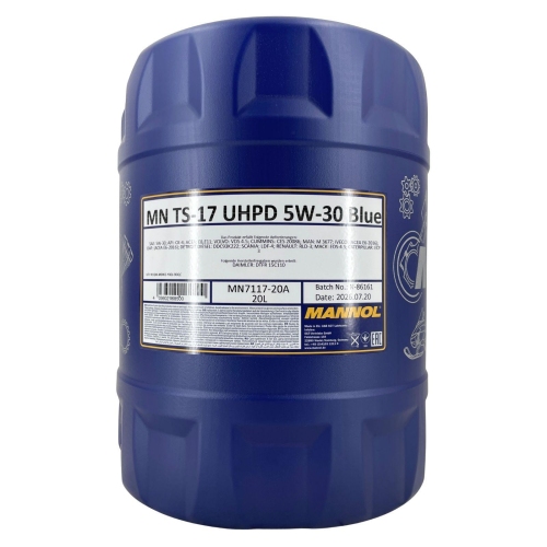 Motor&ouml;l Motoren&ouml;l Mannol TS-17 UHPD 5W-30 Blue 20 Liter Kanister MN7117-20
