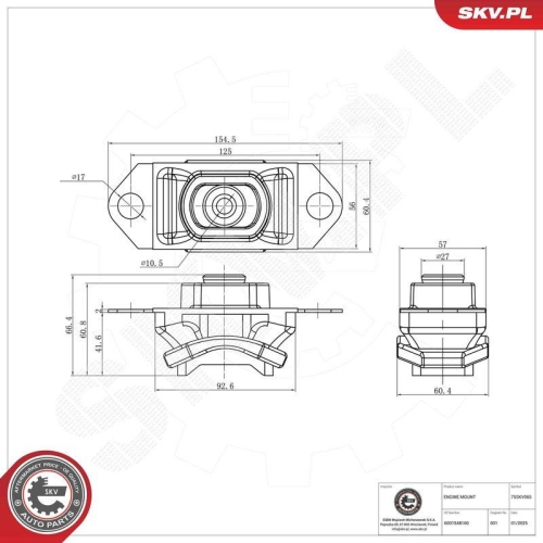 ESEN SKV Lagerung, Motor 75SKV065