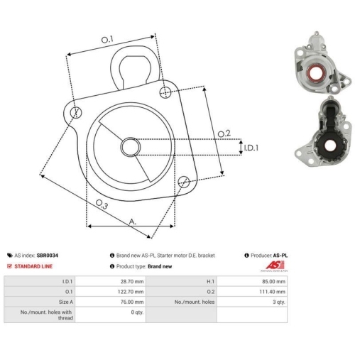 AS-PL Starterdeckel, Vergaser AS SBR0034