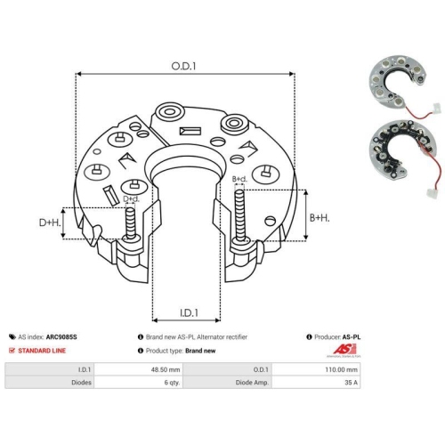 AS-PL Gleichrichter, Generator AS ARC9085S