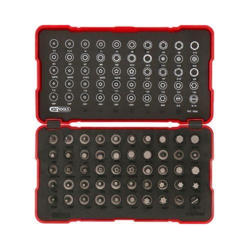 1/4 Zoll Bit-Stecknuss-Satz, extra kurz, 50-tlg KS TOOLS 911.1850