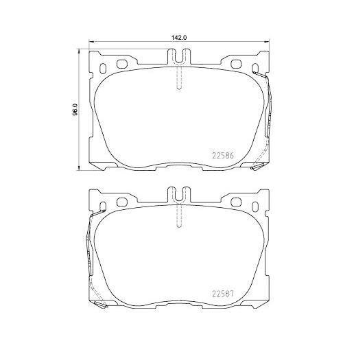 HELLA Bremsbelagsatz, Scheibenbremse 8DB 355 031-701
