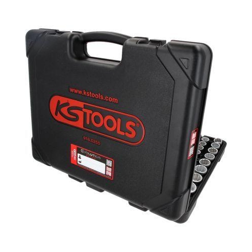 1/4 Zoll+3/8 Zoll+1/2 Zoll Steckschl&uuml;ssel-Satz, 255-tlg KS TOOLS 916.0255
