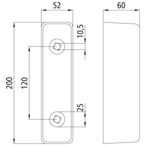 Rammpuffer-Gummi 200 x 52 x 60 mm Suer 335101392