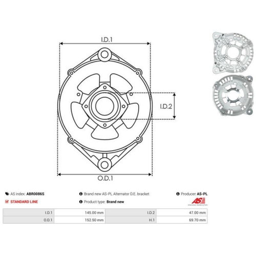 AS-PL Schutzkappe, Generator AS ABR0086S