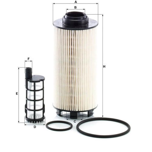 MANN-FILTER Kraftstofffilter PU 8010/1-2 x