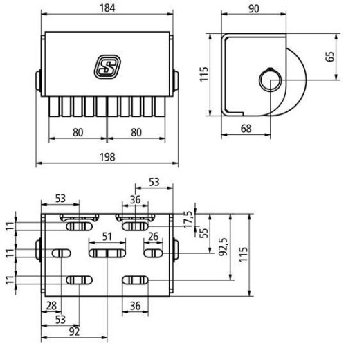 Suer Rammpuffer mit 2 Gummirollen, mit Suer Logo 335102971