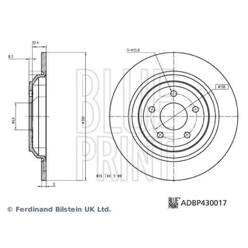 BLUE PRINT Bremsscheibe ADBP430017