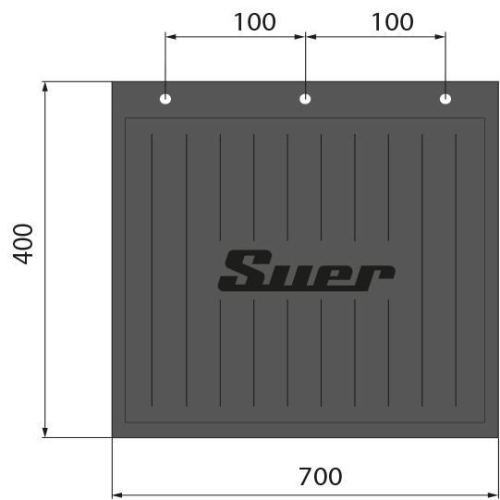 Schmutzf&auml;nger mit Suer Logo, PVC, schwarz 350381277