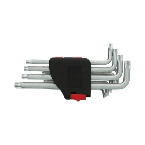 Torx-Winkelstiftschl&uuml;ssel-Satz mit Bohrung, lang, 10-tlg, TB8-TB50 KS TOOLS