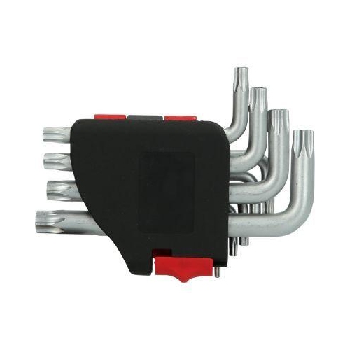 Torx-Winkelstiftschl&uuml;ssel-Satz mit Bohrung, kurz, 10-tlg, TB8-TB50 KS TOOLS