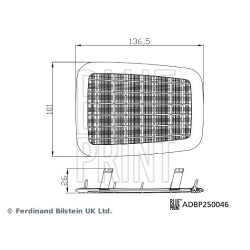 BLUE PRINT Luftfilter, Antriebsbatteriegeh&auml;use ADBP250046