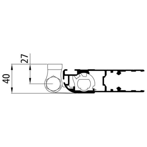 Befestigungsset f&uuml;r Doppelgelenkscharnier zum Anschrauben, Set f&uuml;r 1 Scharnierglied Suer 643045092