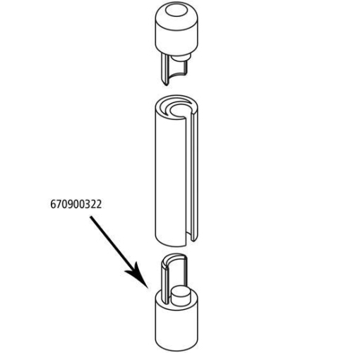 Suer Einsatz unten f&uuml;r Planen-Spannrohr Durchmesser 27 mm, Edelstahl Suer