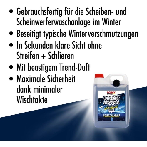 Scheibenreiniger WinterBeast AntiFrost+KlarSicht bis -18 &deg;C - 5 Liter 01355050