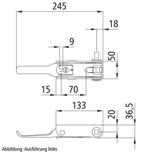 Spannratsche PWP Tender, rechts, TIR, Vierkant 12 mm, feuerverzinkt/Inox Suer
