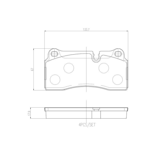 BREMBO Bremsbelagsatz, Scheibenbremse PRIME LINE P 06 111
