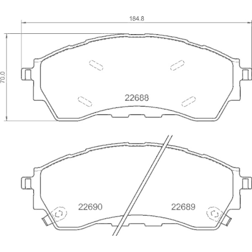 BREMBO Bremsbelagsatz, Scheibenbremse PRIME LINE P 24 225