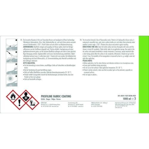 SONAX PROFILINE FabricCoating 1 Liter Textilimprägnierung Cabrio Sitze Zelte