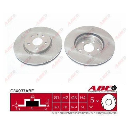 ABE Bremsscheibe C3X037ABE